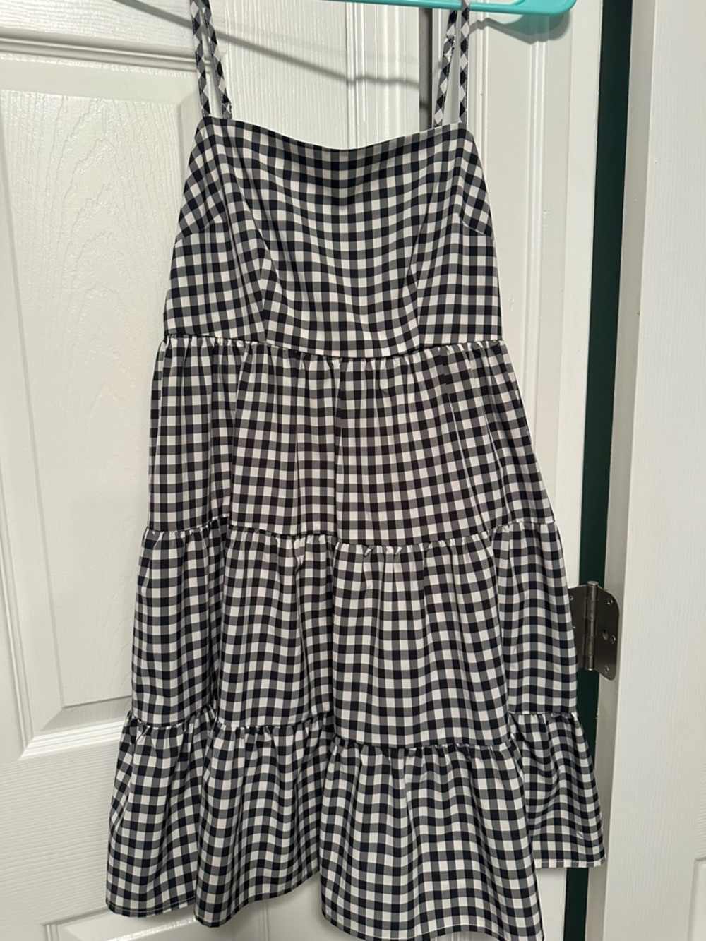 Black and White Gingham Babydoll Dress